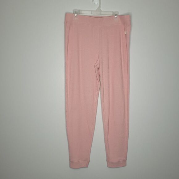 UGG Kylo Brushed Rib Knot Joggers Pink Cozy Casual Comfort Pull On Size xl - Picture 1 of 7